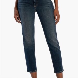 Kut from the Kloth Naomi Fab Ab Crop Straight Leg Jeans, Size 12